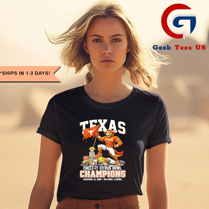 Texas Longhorns Cheez-It Citrus Bowl Champions December 2025 T-shirt