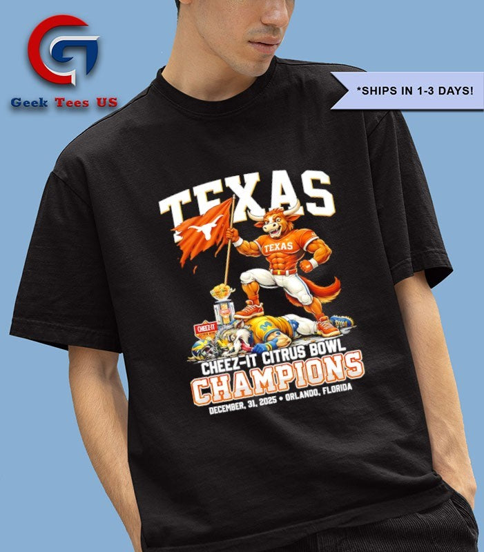 Texas Longhorns Cheez-It Citrus Bowl Champions December 2025 T-shirt