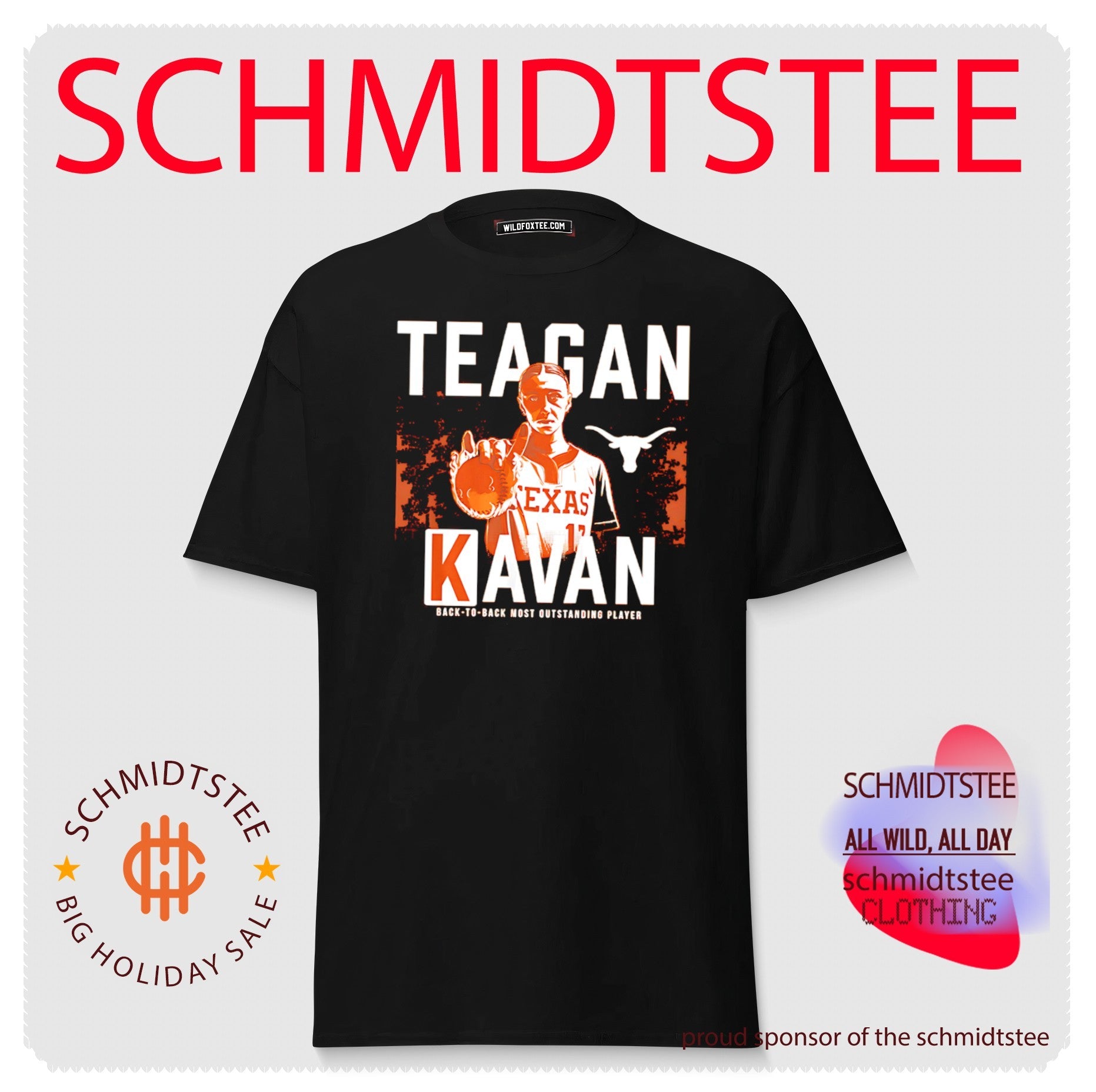 Texas Softball Teagan Kavan K back to back Most Outstanding Player Sign shirt
