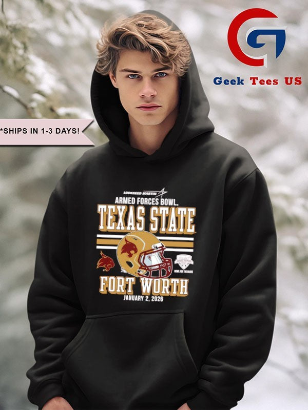 Texas State Bobcats University Football 2026 Armed Forces Bowl Bound shirt
