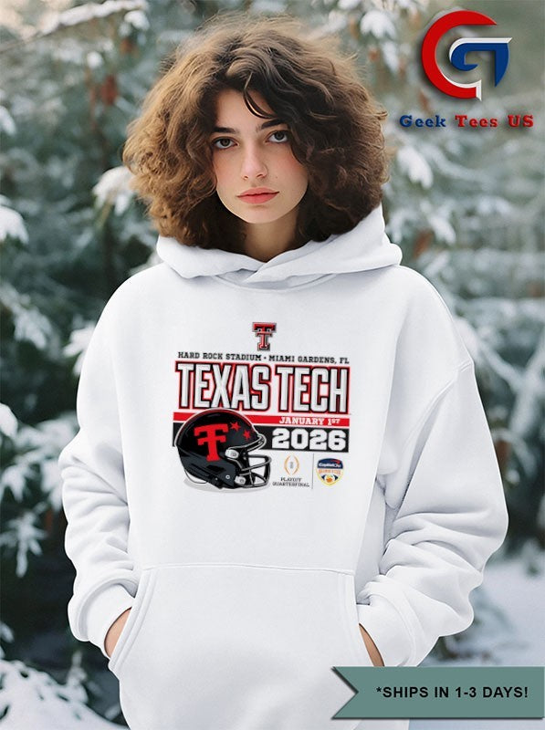 Texas Tech Red Raiders 2026 CFP Quarterfinal Capital one Orange bowl helmet shirt
