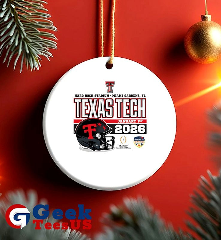 Texas Tech Red Raiders 2026 CFP Quarterfinal Capital one Orange bowl helmet shirt