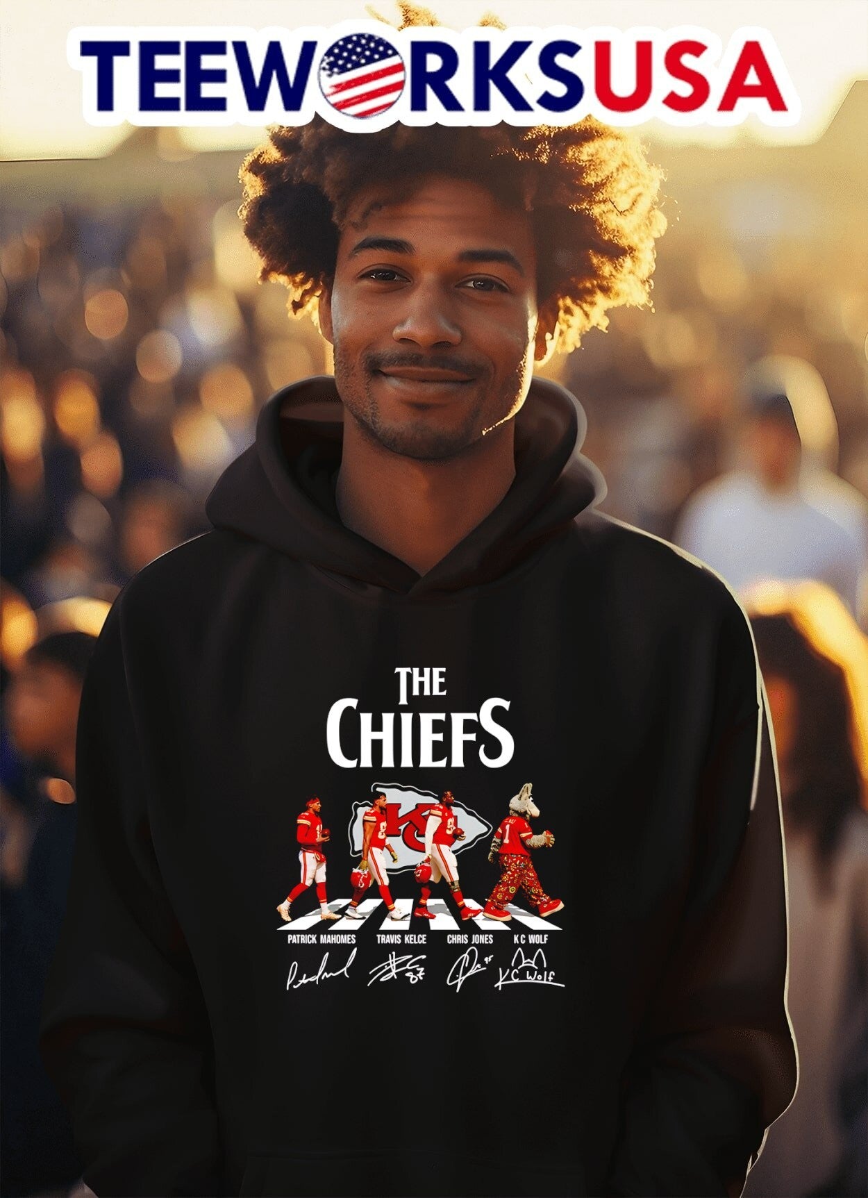 The Chiefs Patrick Mahomes Travis Kelce Chris Jones KC Wolf Shirt