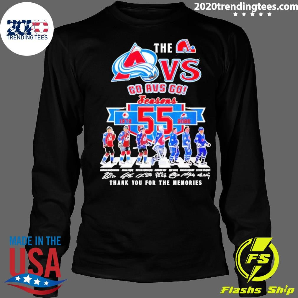 The Colorado Avalanche Go Avs Go 55th Seasons 1972-2026 Thank You For The Memories Players Signatures Shirt