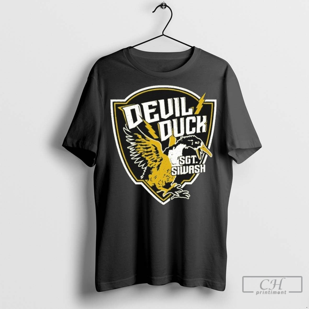 The Fat Electrician Sgt Siwash Devil Duck T Shirt Jpg