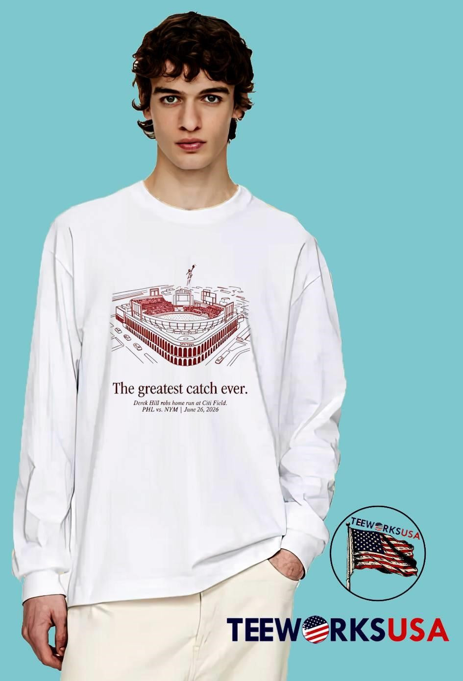 The Greatest Catch Ever Derek Hill Robs Home Run at Citi Field PHL vs NYM shirt