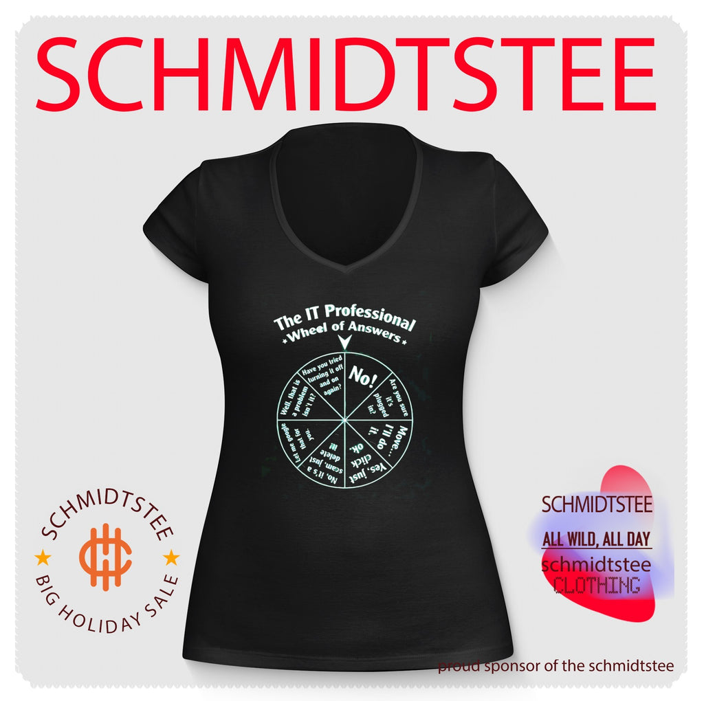 The IT Professional Wheel of Answers funny shirt