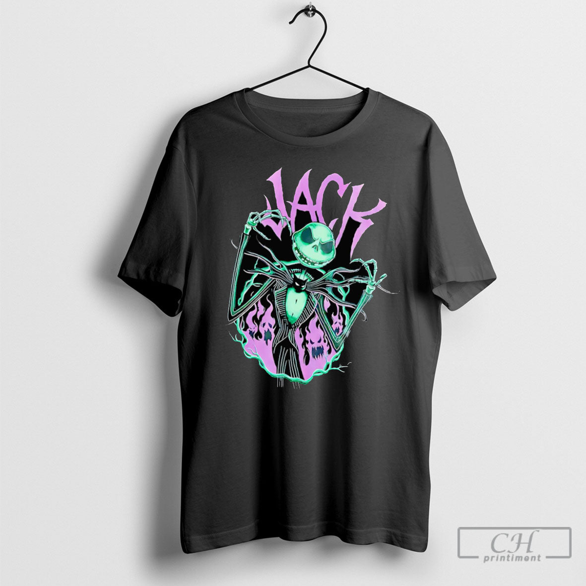 The Nightmare Before Christmas Jack Skellington Flames Shirt