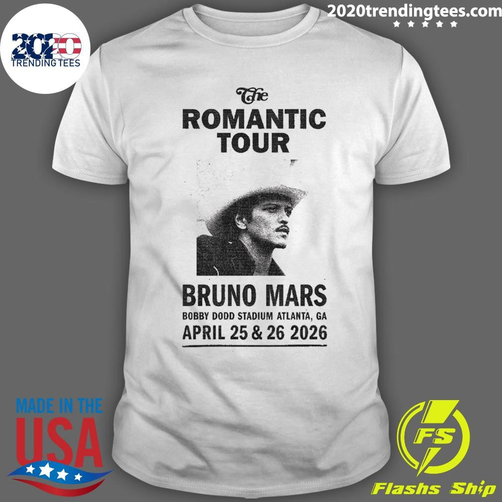 The Romantic Tour Bruno Mars Rogers Stadium From May 23 To 30 2026 Shirt