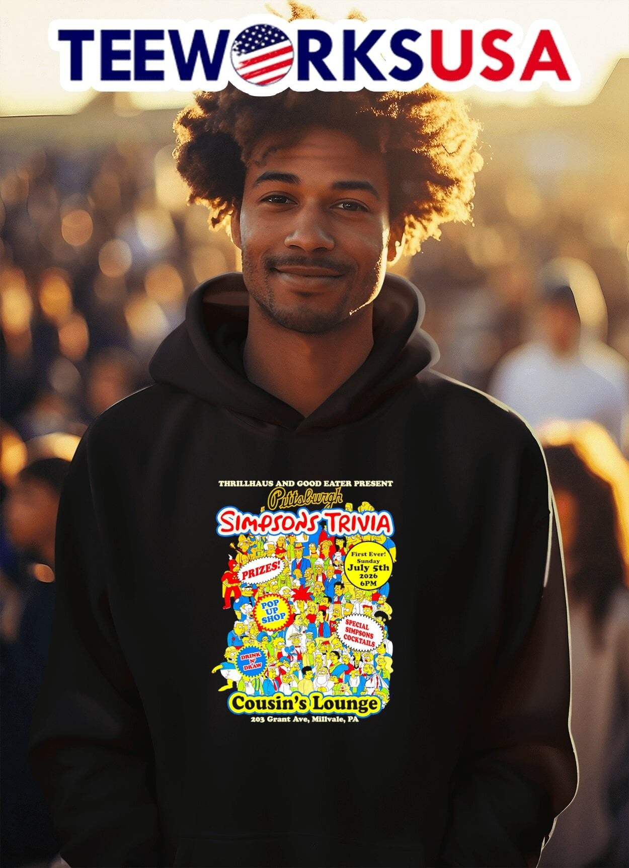 Thrillhaus And Good Eater Present Pittsburgh Simpsons Trivia Shirt