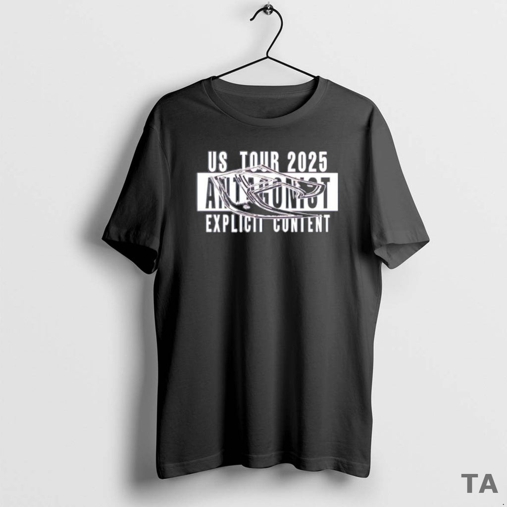 Top Antagonist Us Tour 2025 Explicit Content T Shirt Sweater Hoodie, Sweatshirt | AU01DripNestTees.com