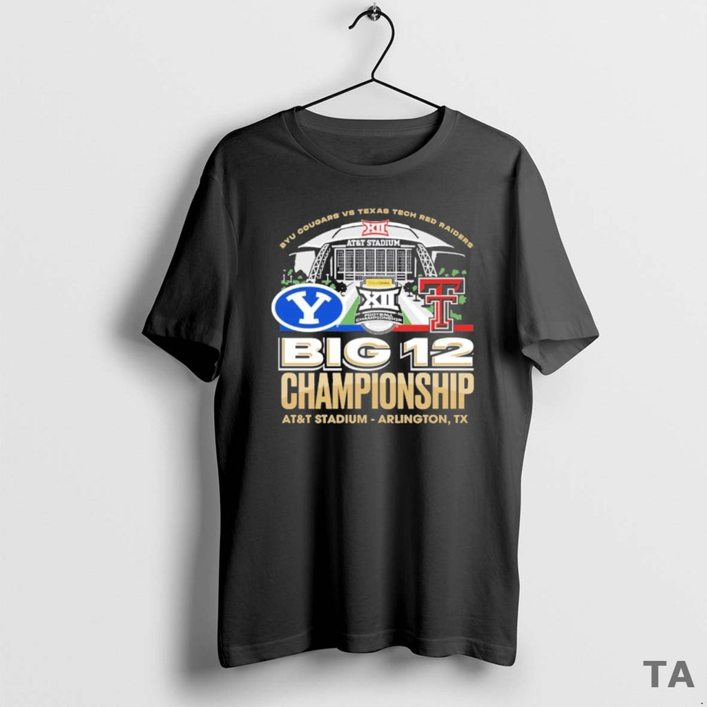 Top Byu Cougars Vs Texas Tech Red Raiders Big 12 Football Championship Att Stadium Arlington T-Shirts, Hoodie, Sweatshirt