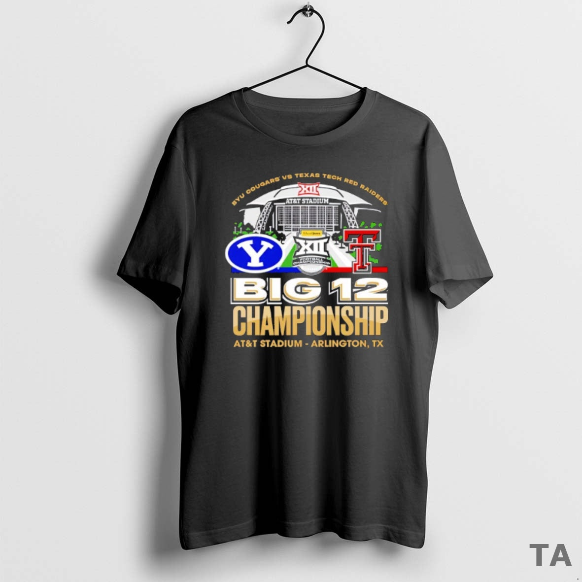 Top Byu Cougars Vs Texas Tech Red Raiders Big 12 Football Championship Stadium Arlington Tx T-Shirts, Hoodie, Sweatshirt