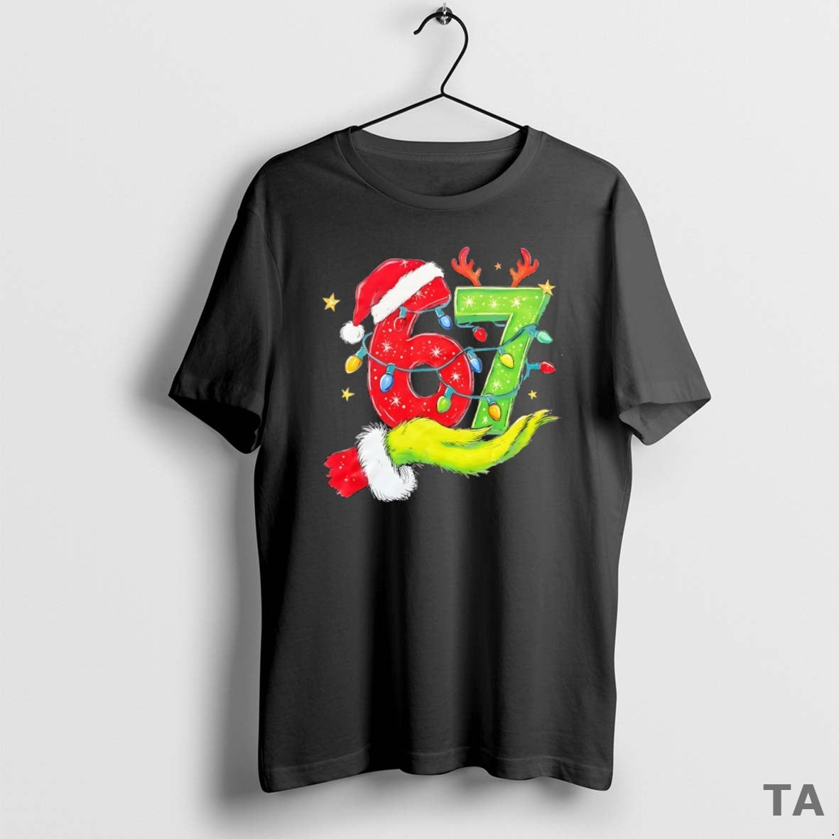 Top Grinch Hand 67 Christmas Lights T Shirt Sweater Hoodie, Sweatshirt | AU01DripNestTees.com