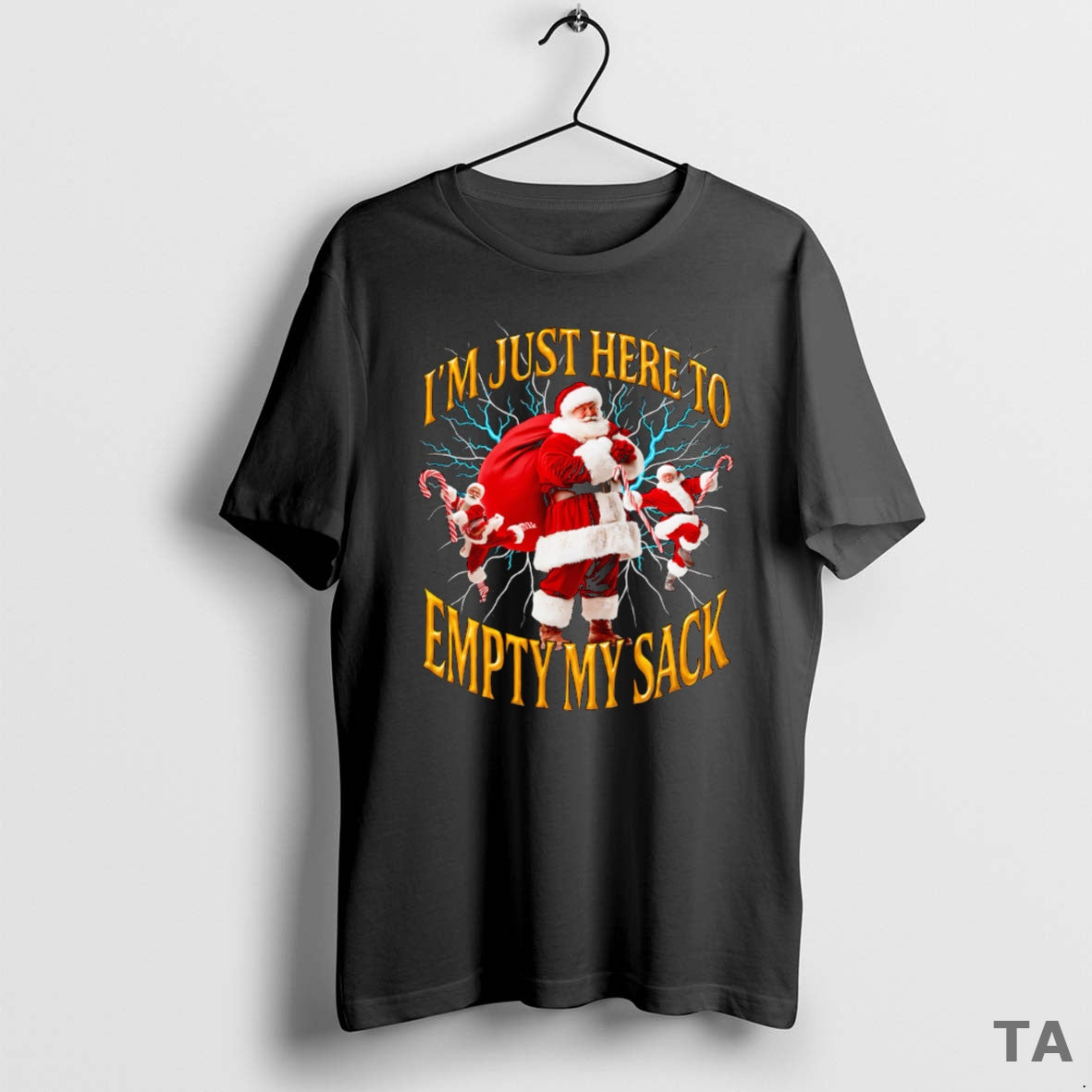 Top Im Just Here To Empty My Sack Santa T Shirt Sweater Hoodie, Sweatshirt | AU01DripNestTees.com