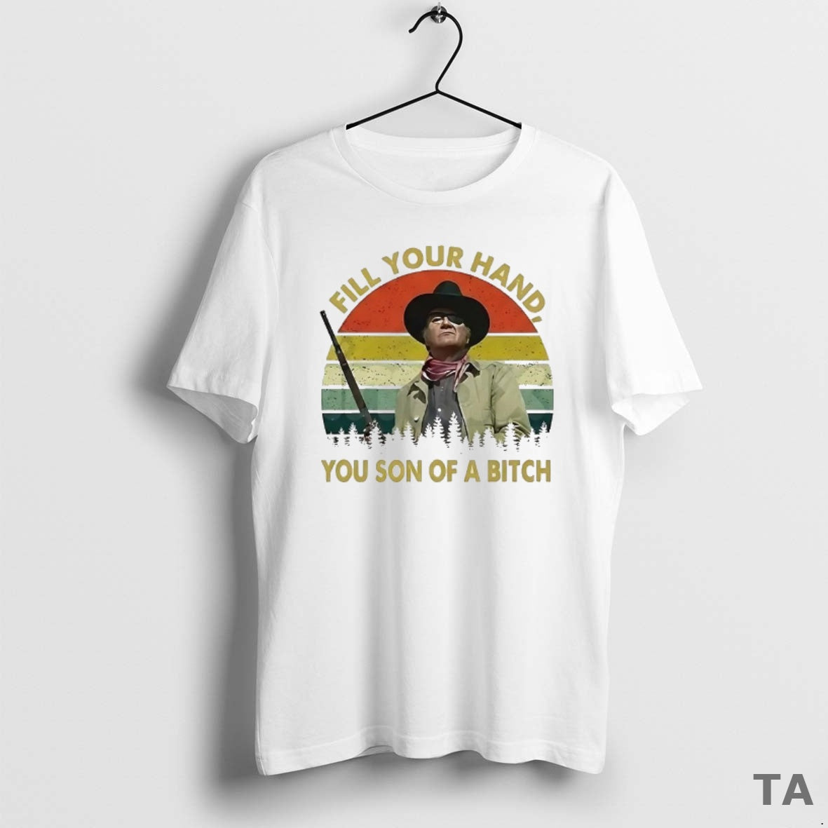 Top John Wayne The Duke Fill Your Hand You Son Of A Bitch Vintage T-Shirts, Hoodie, Sweatshirt | AU01DripNestTees.com
