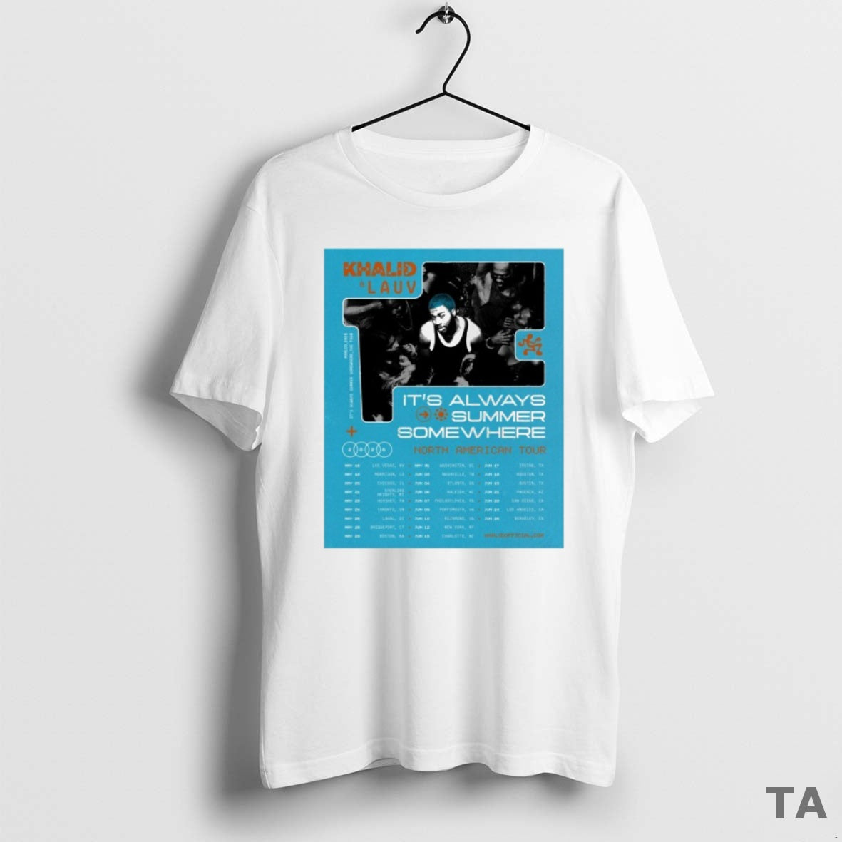 Top Khalid And Lauv Its Always Summer Somewhere North American Tour 2026 Schedule Tour Dates T-Shirts, Hoodie, Sweatshirt