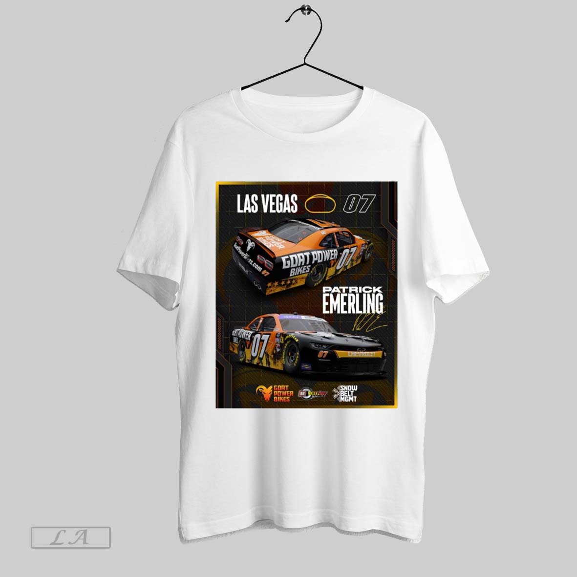 Top Las Vegas Motor Speedway Patrick Emerling Goat Power Bikes Nascar 2025 Signature Poster
