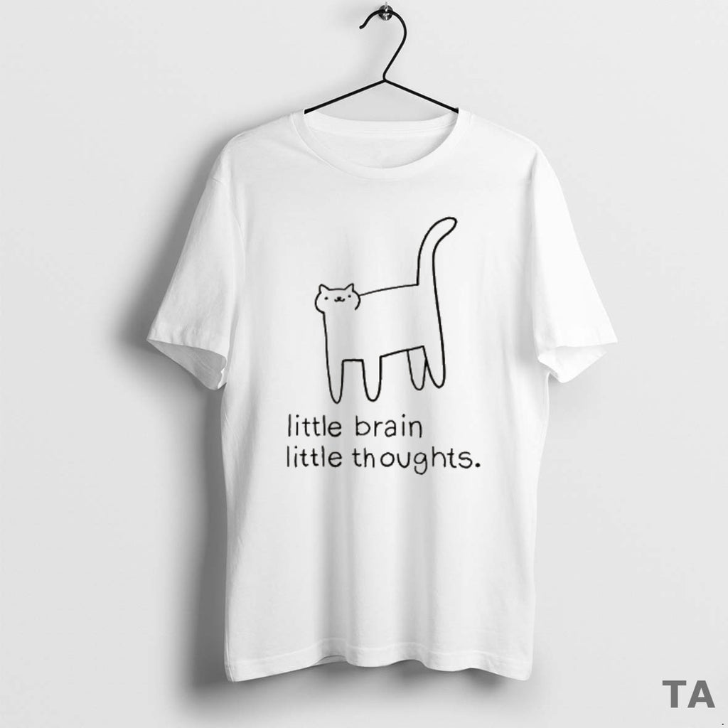 Top Little Brain Little Thoughts Cat Sketch T Shirt Sweater Hoodie, Sweatshirt | AU01DripNestTees.com