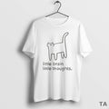 Top Little Brain Little Thoughts Cat Sketch T Shirt Sweater Hoodie, Sweatshirt | AU01DripNestTees.com