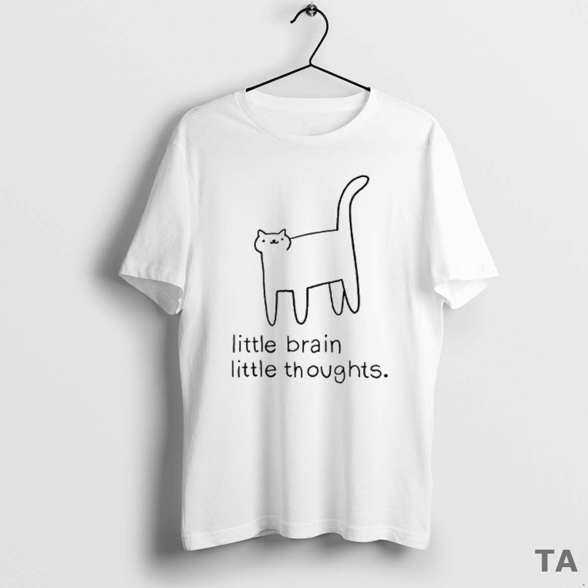 Top Little Brain Little Thoughts Cat Sketch T Shirt Sweater Hoodie, Sweatshirt | AU01DripNestTees.com