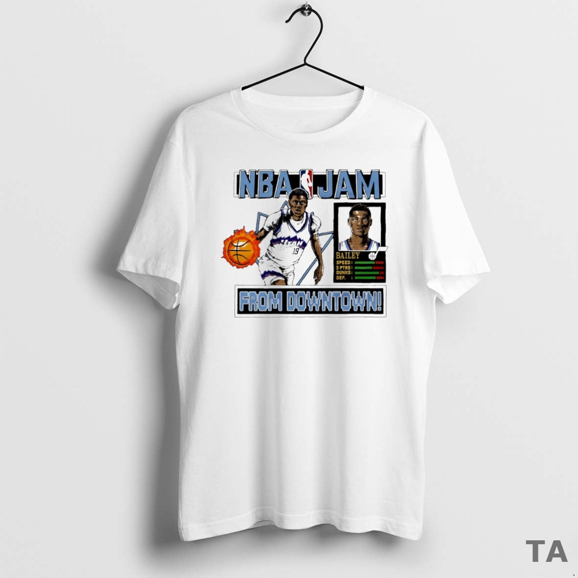 Top Nba Jam Utah Jazz Ace Bailey From Downtown Circle T Shirt Sweater Hoodie, Sweatshirt | AU01DripNestTees.com