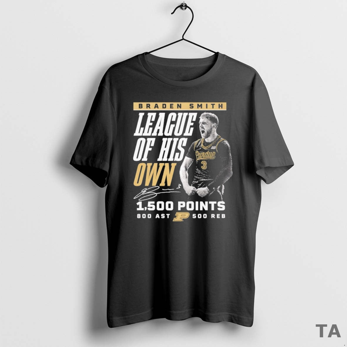 Top Purdue Boilermakers Braden Smith League Of His Own 1500 Points T Shirt Sweater Hoodie, Sweatshirt | AU01DripNestTees.com