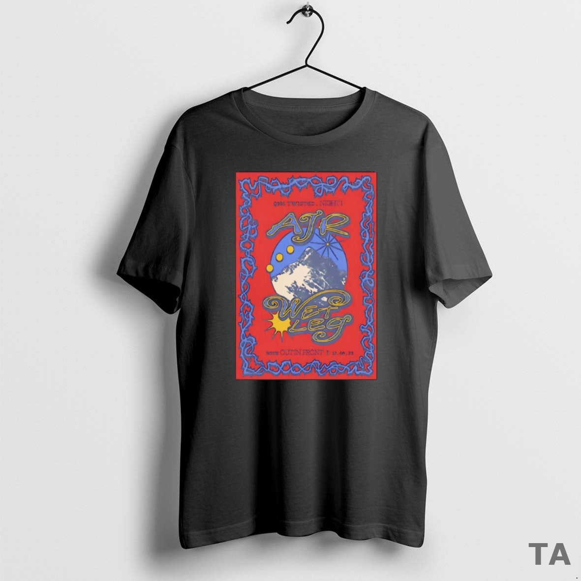 Top Q101 Twisted With Ajr Wet Leg And Out In Front Dec 9 2025 In T-Shirts, Hoodie, Sweatshirt | AU01DripNestTees.com