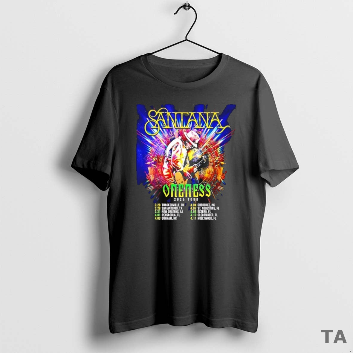 Top Santana Oneness Usa Tour 2026 T Shirt Sweater Hoodie, Sweatshirt | AU01DripNestTees.com