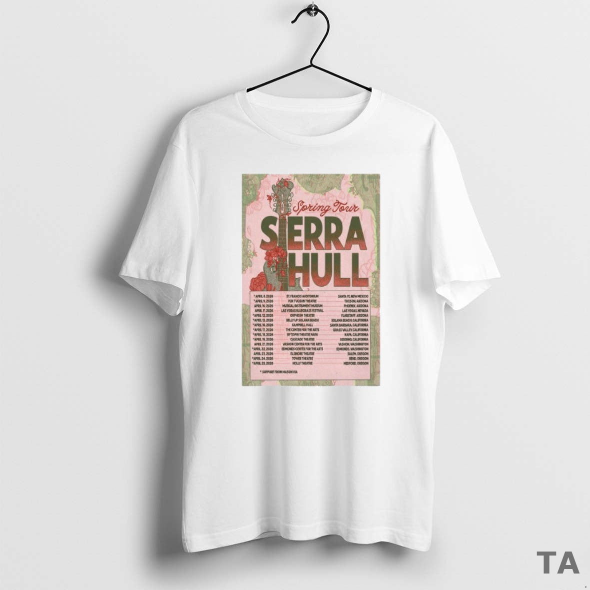 Top Sierra Hull 2026 Spring Tour T Shirt Sweater Hoodie, Sweatshirt | AU01DripNestTees.com