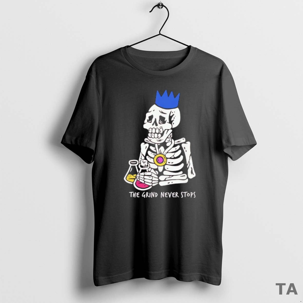 Top Skeleton Old School Runescape The Grind Never Stops T Shirt Sweater Hoodie, Sweatshirt | AU01DripNestTees.com