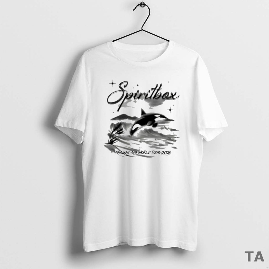 Top Spiritbox Tsunami Sea World Tour 2025 Airbrush Orca T Shirt Sweater Hoodie, Sweatshirt | AU01DripNestTees.com