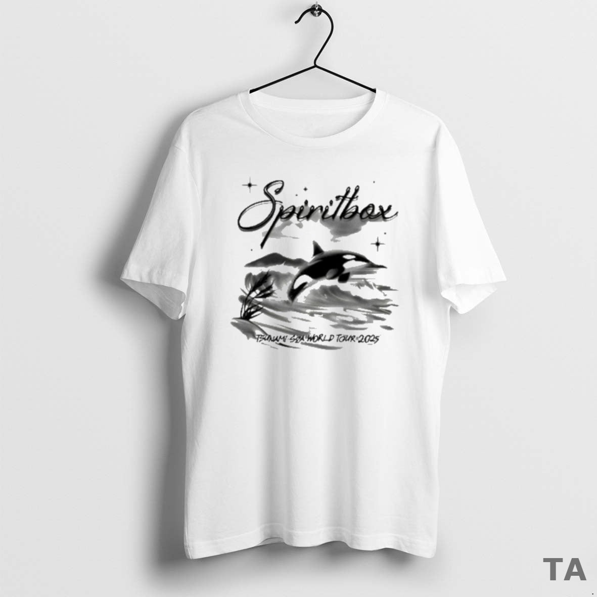 Top Spiritbox Tsunami Sea World Tour 2025 Airbrush Orca T Shirt Sweater Hoodie, Sweatshirt | AU01DripNestTees.com