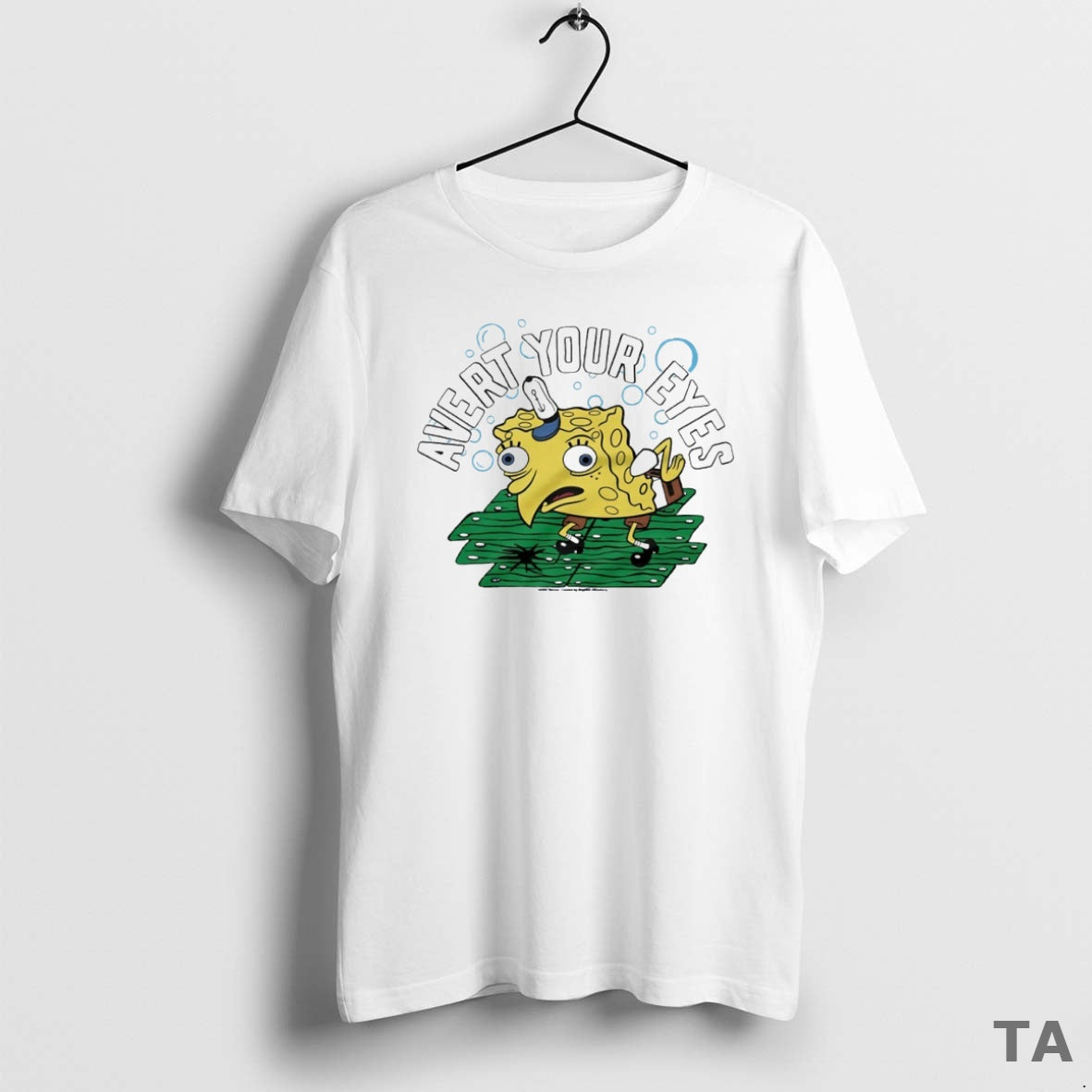 Top Sponge Squarepants Avert Your Eyes Circle T Shirt Sweater Hoodie, Sweatshirt | AU01DripNestTees.com