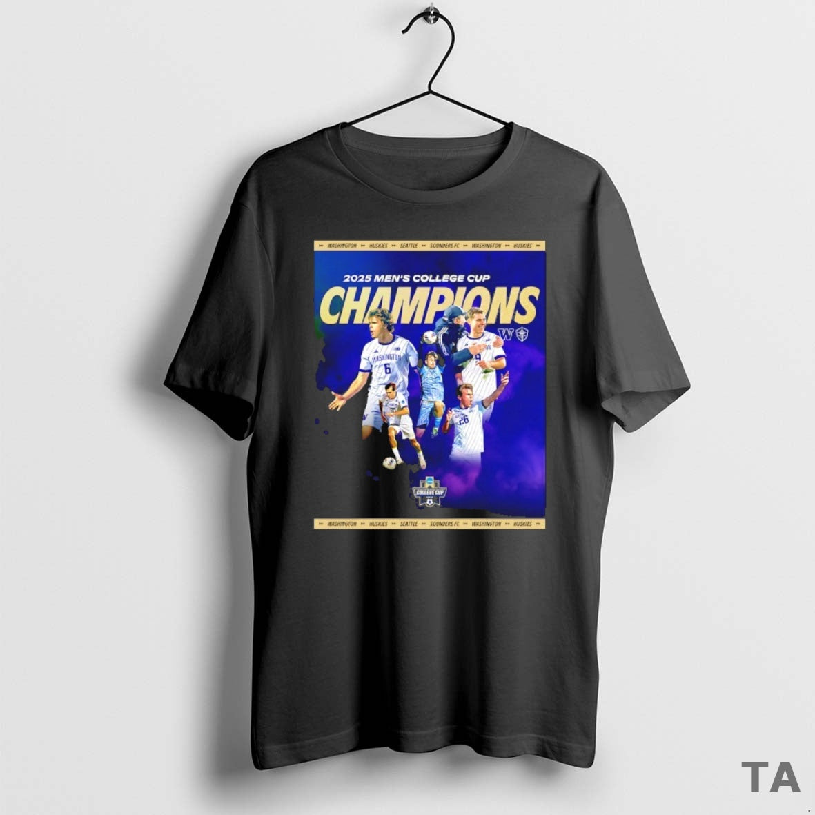 Top Washington Huskies 2025 Mens College Cup Champions T Shirt Sweater Hoodie, Sweatshirt | AU01DripNestTees.com