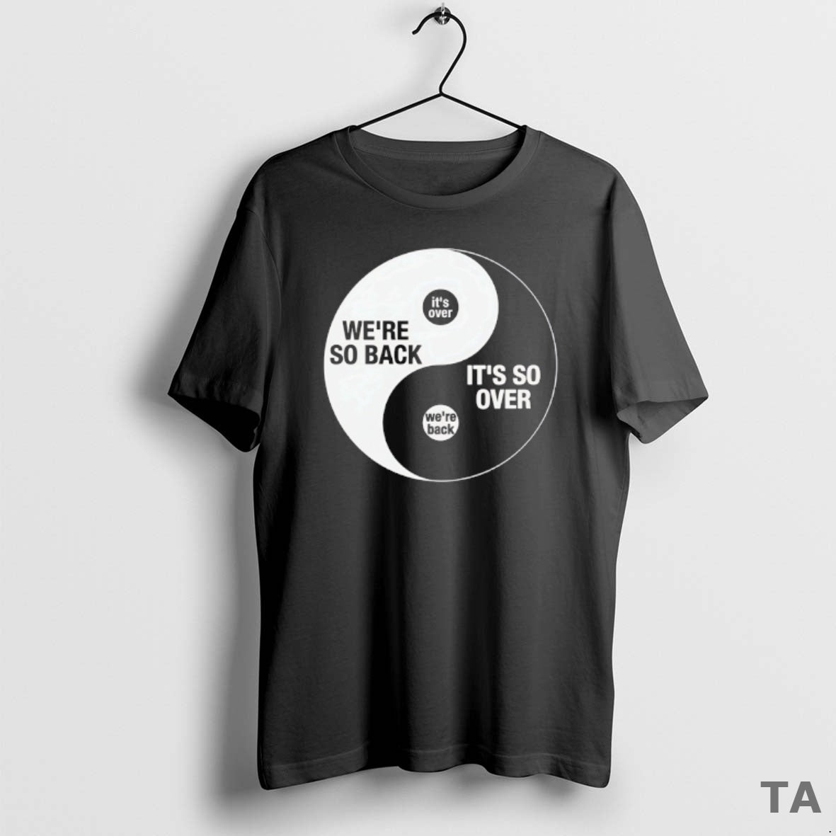 Top Were So Back Its So Over Ying And Yang T Shirt Sweater Hoodie, Sweatshirt | AU01DripNestTees.com