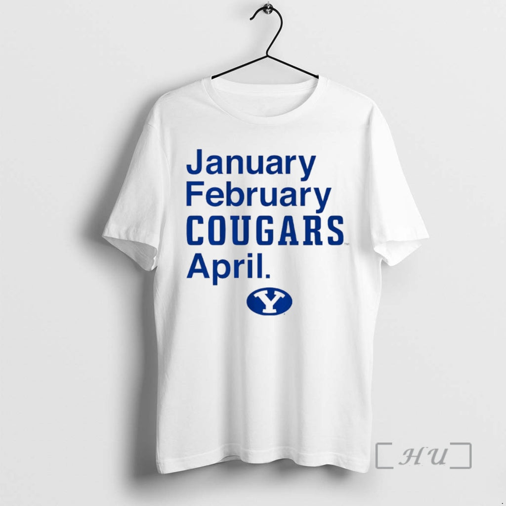 Trending Byu Cougars Basketball January February Cougars April Circle T-Shirts, Hoodie, Sweatshirt | AU01DripNestTees.com
