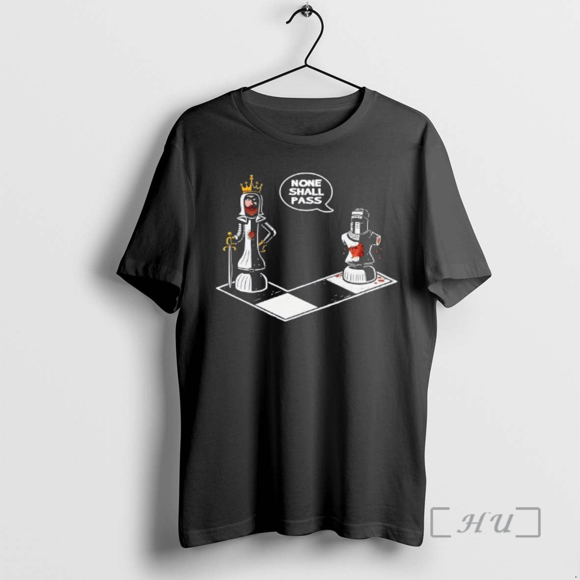 Trending Black Knight Check None Shall Pass T-Shirts, Hoodie, Sweatshirt | AU01DripNestTees.com