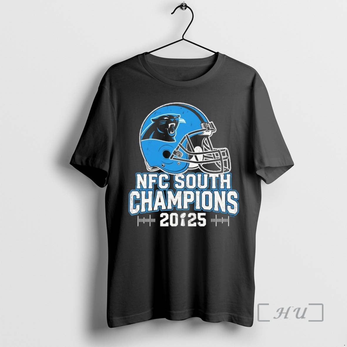 Trending Carolina Panthers Nfc South 2025 Champions Helmet T-Shirts, Hoodie, Sweatshirt | AU01DripNestTees.com