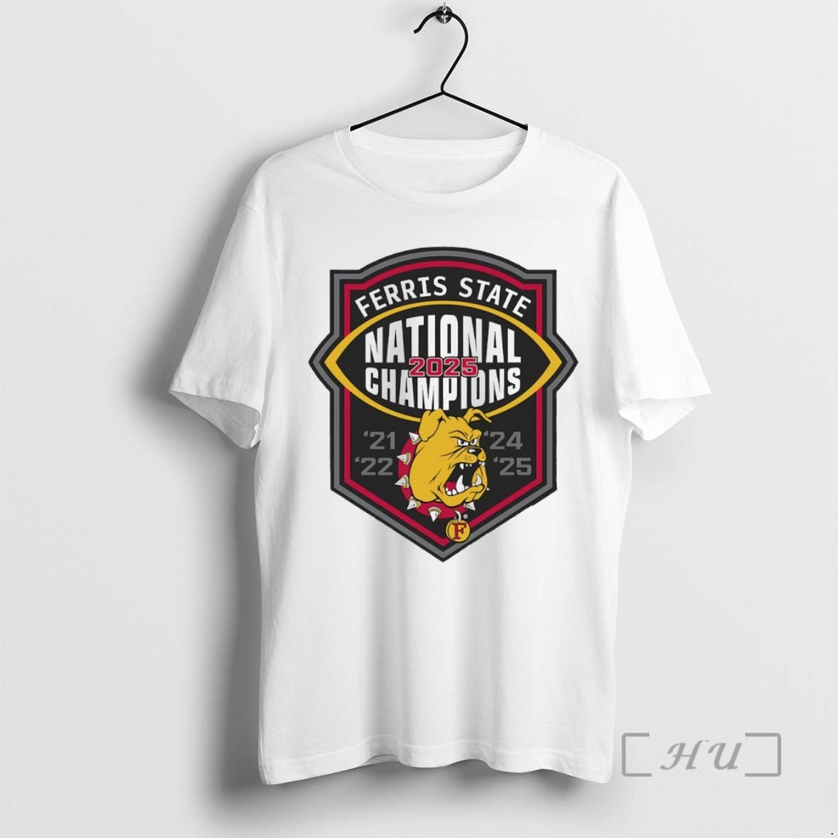 Trending Ferris State Bulldogs 2025 National Champions Logo Circle T-Shirts, Hoodie, Sweatshirt | AU01DripNestTees.com