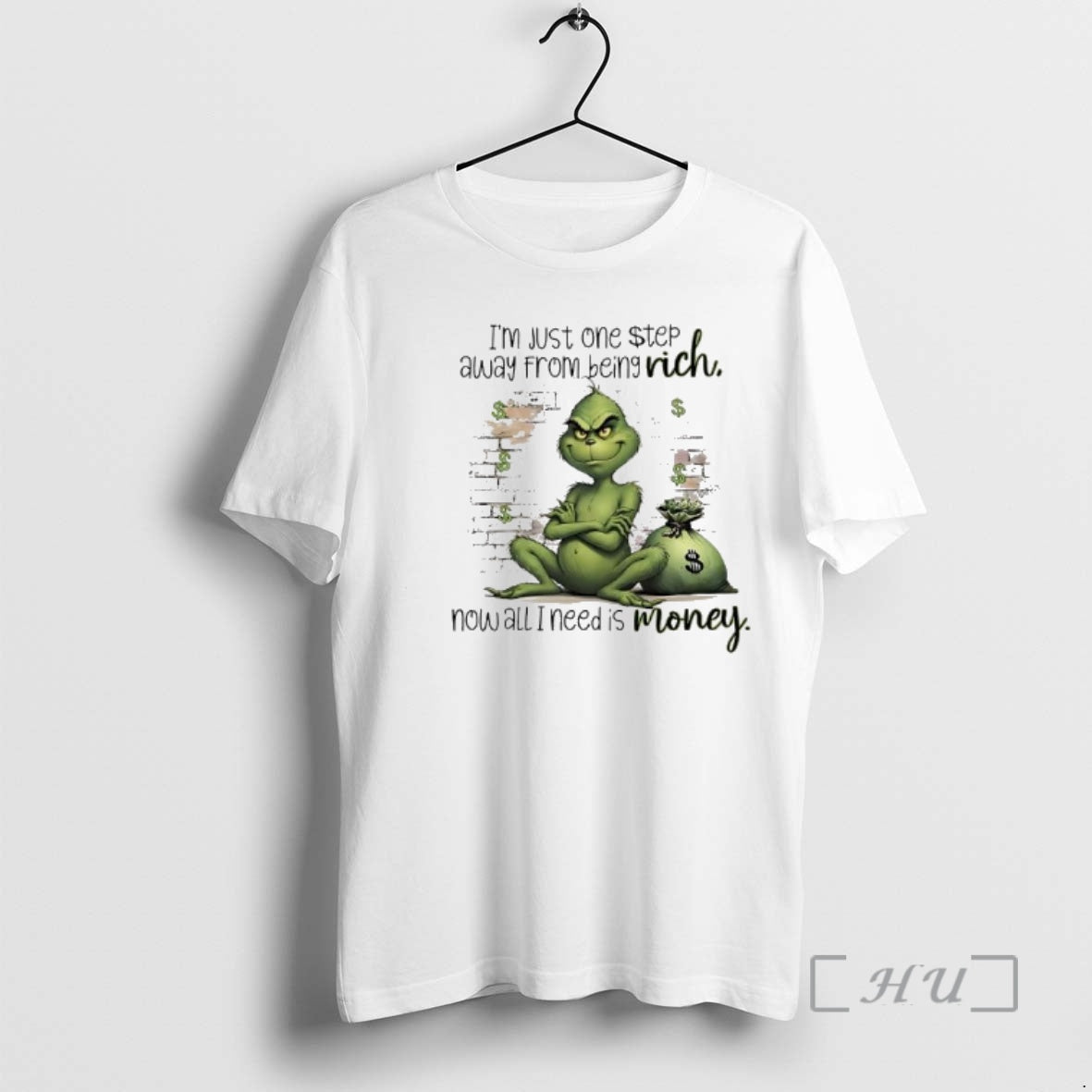 Trending Grinch Just One Step Away From Being Rich Rich Now All I Need Is T-Shirts, Hoodie, Sweatshirt | AU01DripNestTees.com