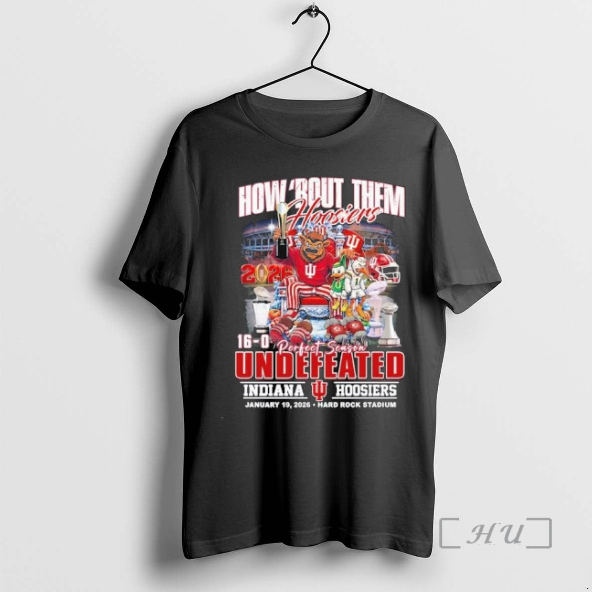 Trending How Bout Them Hoosiers Undefeated 16 0 Perfect Season T-Shirts, Hoodie, Sweatshirt | AU01DripNestTees.com