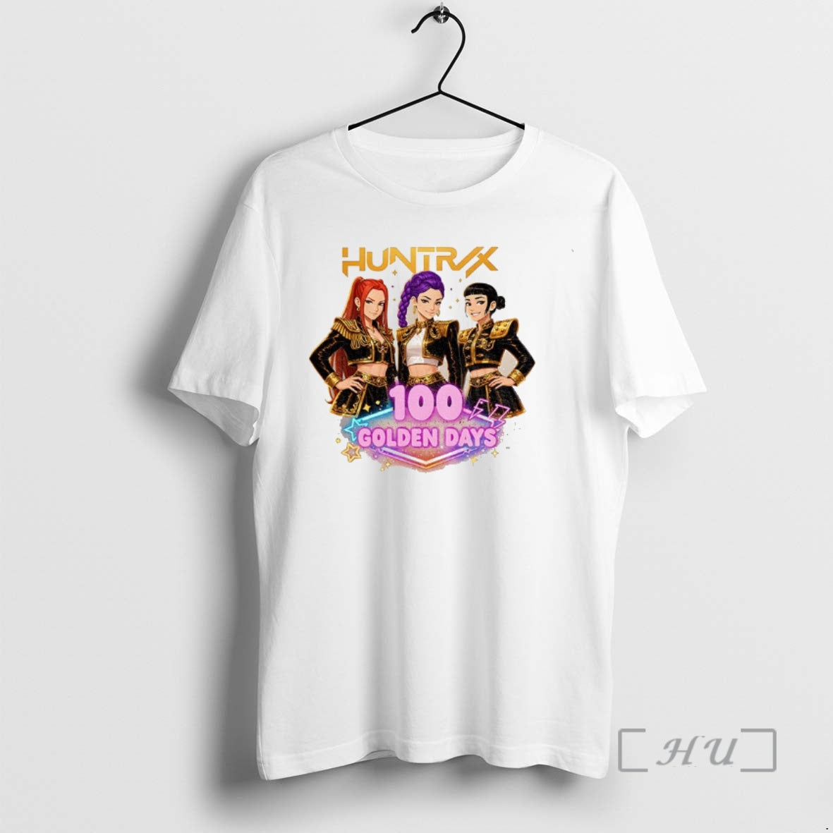 Trending Huntrix Kpop Demon Hunter Mira Zoey Rumi 100 Golden Days Premium T Shirts Sweater Hoodie, Sweatshirt