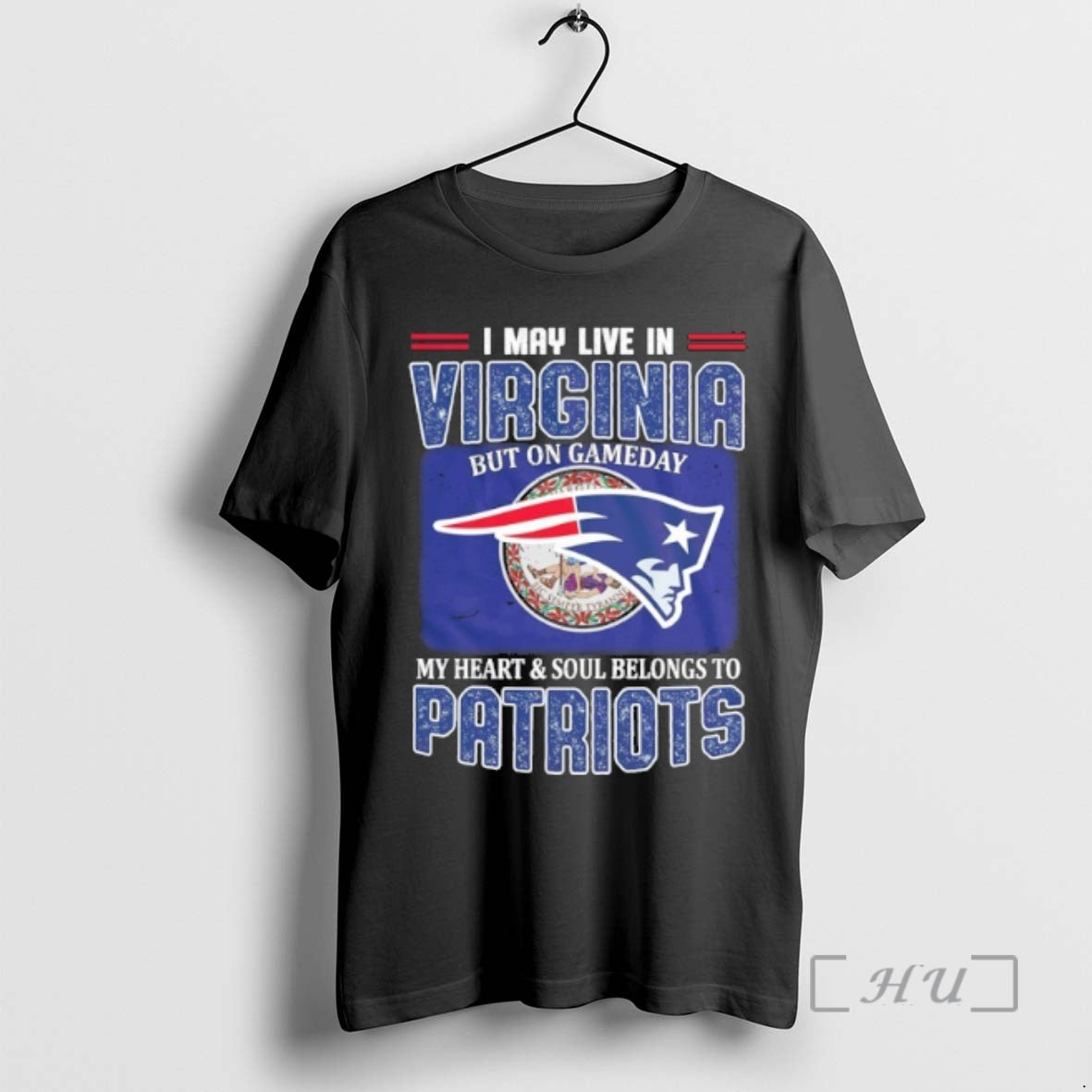 Trending I May Live In Virginia But On Gameday My Heart Soul Belongs To Patriots T-Shirts, Hoodie, Sweatshirt
