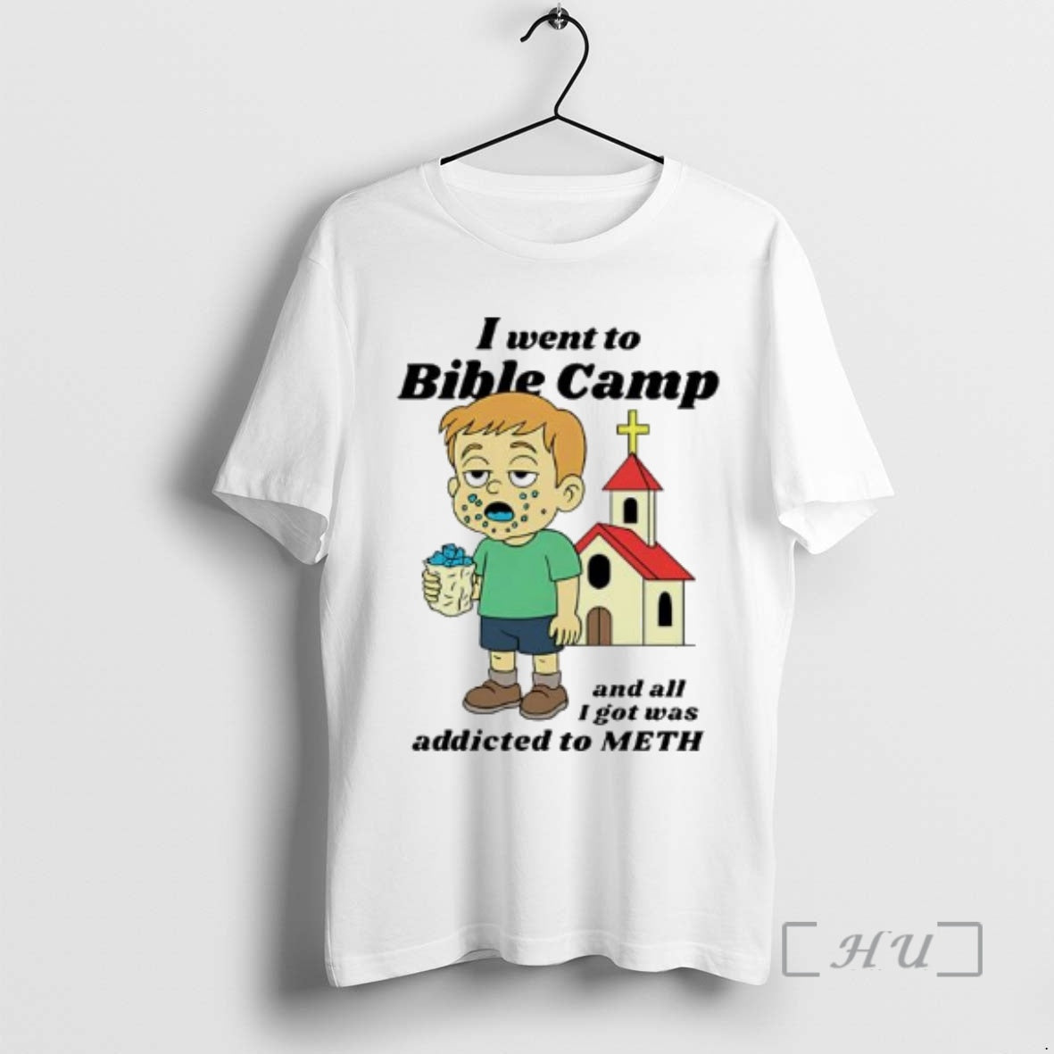 Trending I Went To Bible Camp And All I Got Was Addicted To Meth Premium T-Shirts, Hoodie, Sweatshirt | AU01DripNestTees.com