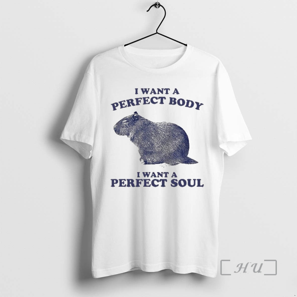 Trending I Want A Perfect Body I Want A Perfect Soul Capybara Premium T Shirts Hoodie, Sweatshirt | AU01DripNestTees.com