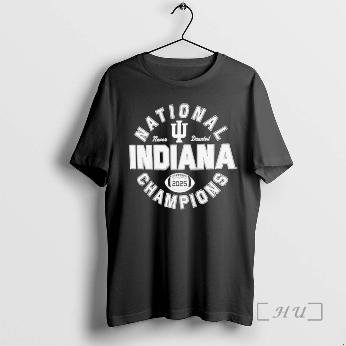 Trending Indiana National Champions 2025 Never Daurted Logo T-Shirts, Hoodie, Sweatshirt | AU01DripNestTees.com
