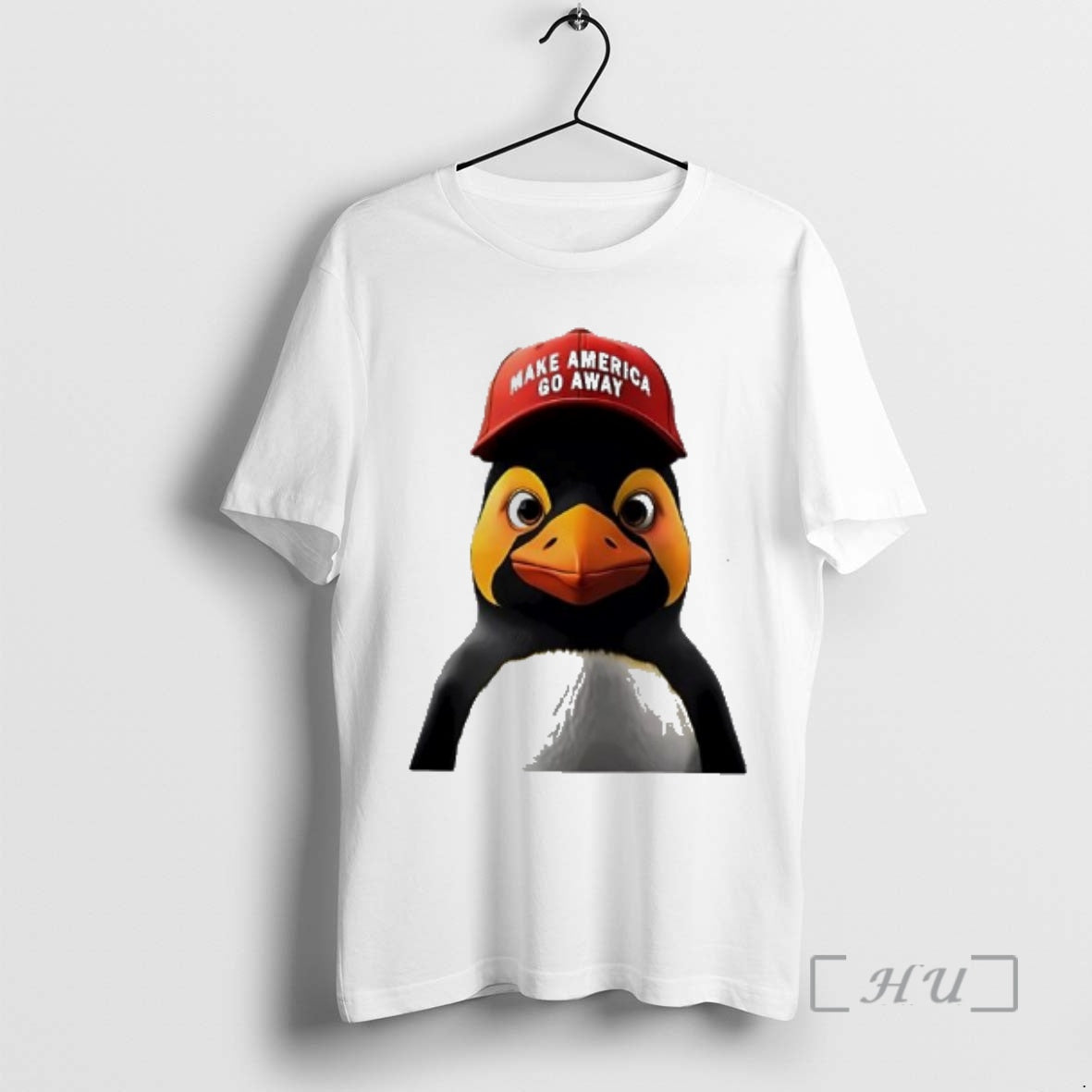 Trending Make America Go Away Red Hat Penguin Character T-Shirts, Hoodie, Sweatshirt | AU01DripNestTees.com