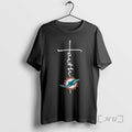 Trending Miami Dolphins All I Need Today Is A Whole Lot Of Jesus Cross Double T-Shirts, Hoodie, Sweatshirt