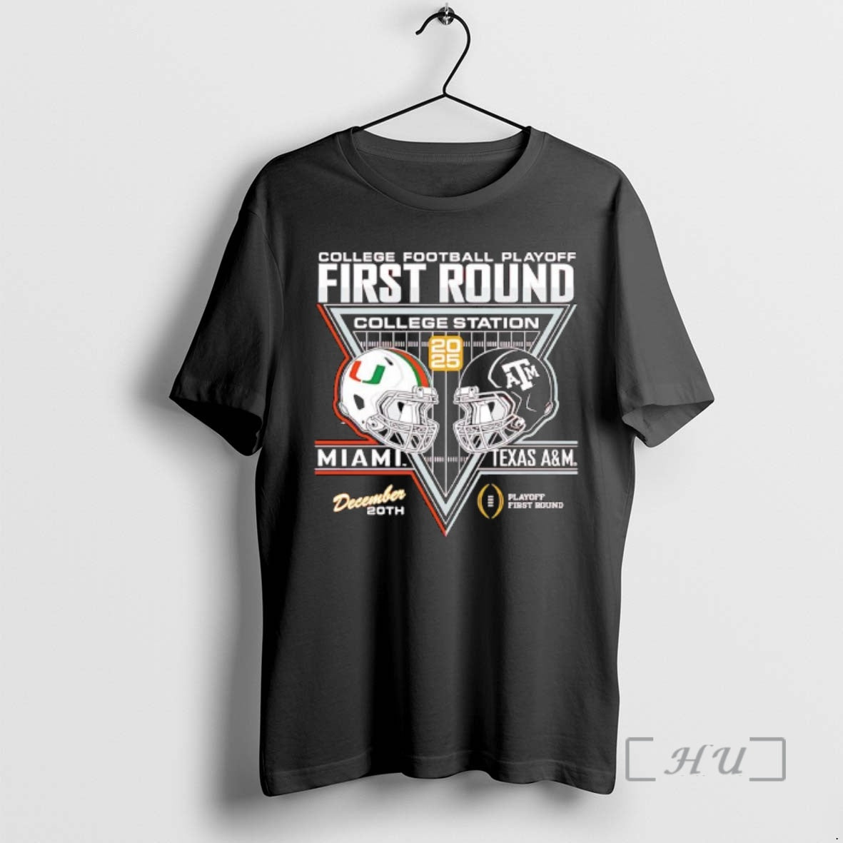 Trending Miami Vs Texas Am Cfp 25 26 First Round Helmet Premium T Shirts Sweater Hoodie, Sweatshirt | AU01DripNestTees.com